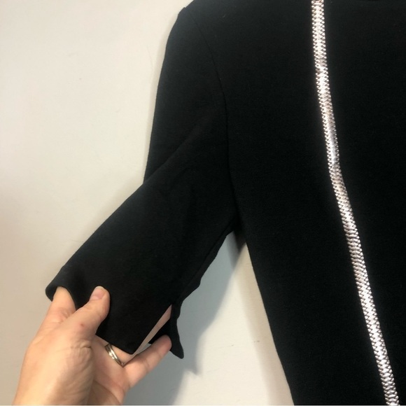 Tenax Italian Made Sheath Dress with Leather Trim, size 6 - Picture 3 of 13